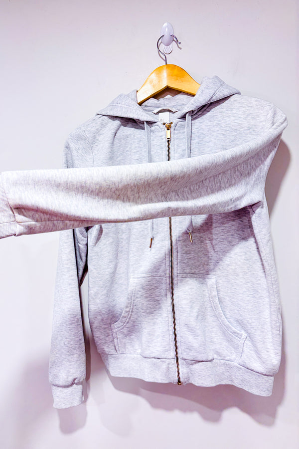 Veste grise en coton ouaté (s)-H&M-La Penderie du Paradis 🕊