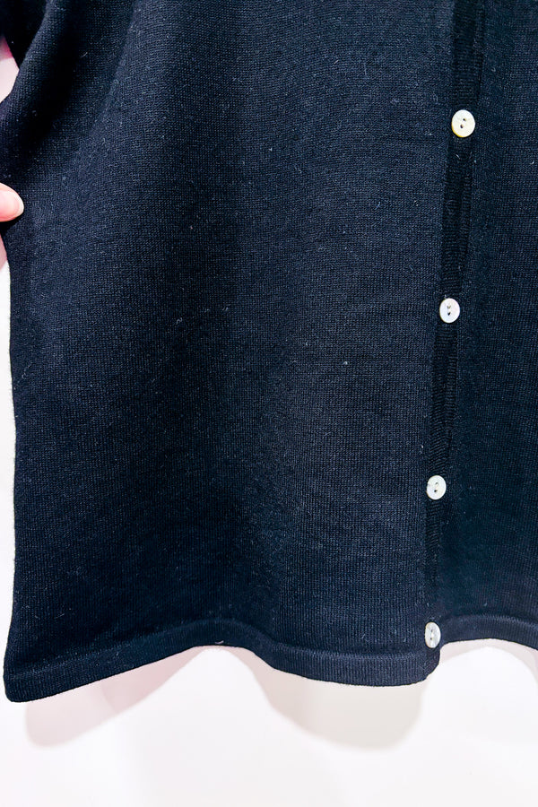 Cardigan noir avec petites billes (m)-Carducci-La Penderie du Paradis 🕊