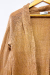 Cardigan ouvert taupe en tricot seconde main - Véro Collection- La Penderie du Paradis