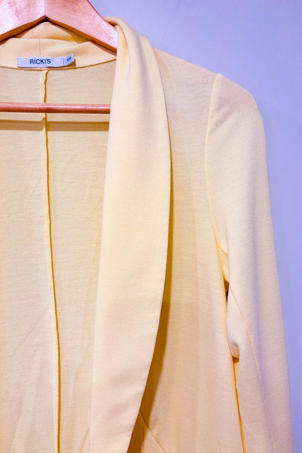 Cardigan jaune ouvert seconde main - Ricki's- La Penderie du Paradis