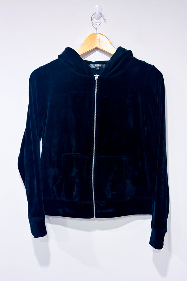 Veste noire en velours seconde main - Mariloup Wolfe- La Penderie du Paradis