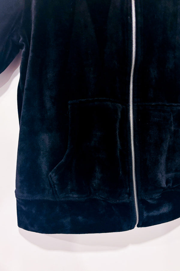 Veste noire en velours seconde main - Mariloup Wolfe- La Penderie du Paradis