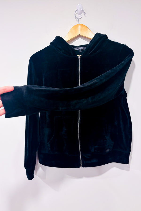 Veste noire en velours seconde main - Mariloup Wolfe- La Penderie du Paradis