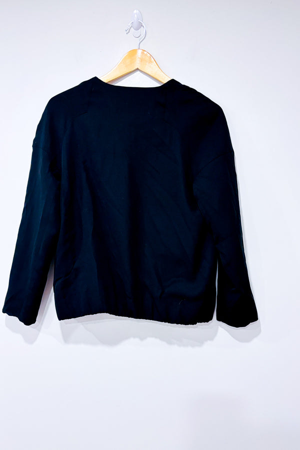 Veste style bomber noire à zip* seconde main - Zara- La Penderie du Paradis