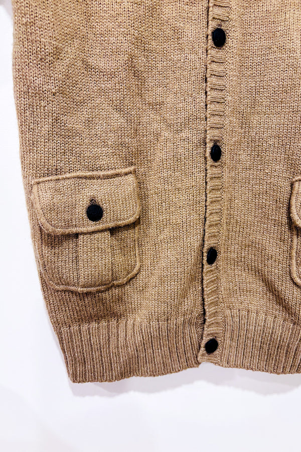 Cardigan en tricot taupe à boutons* seconde main - G-Star- La Penderie du Paradis