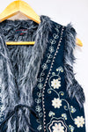 Veste noire avec intérieur fausse fourrure seconde main - Nitrogen- La Penderie du Paradis