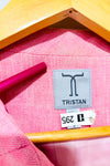 Veston court rose lin et coton seconde main - Tristan- La Penderie du Paradis