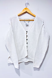 Cardigan blanc en tricot