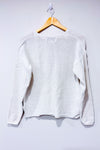 Cardigan blanc en tricot seconde main - Tamra- La Penderie du Paradis