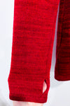 Veste en tricot framboise à capuchon intérieur en polar seconde main - Bench- La Penderie du Paradis
