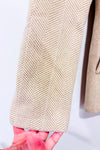 Veste ouverte beige épaisse à motifs chevrons seconde main - SHEIN- La Penderie du Paradis