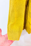 Cardigan ouvert jaune à capuchon en maille ajourée seconde main - Marled- La Penderie du Paradis