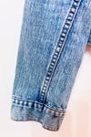 Veste en jean courte bleu pâle sans col* seconde main - Banana Republic- La Penderie du Paradis