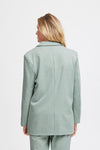 Veston oversized vert menthe à carreaux* seconde main - ICHI- La Penderie du Paradis