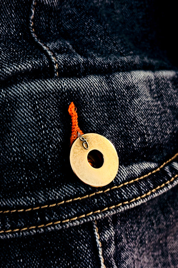 Veston en denim bleu délavé seconde main - Spice- La Penderie du Paradis