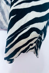 Cardigan ouvert noir et beige à motif zébré seconde main - I.N.C. International Concepts- La Penderie du Paradis