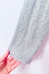 Cardigan long gris ouvert à studs dorés seconde main - Chantal Paris- La Penderie du Paradis