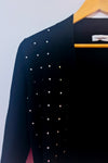Cardigan court noir en laine à pierres* seconde main - Calvin Klein- La Penderie du Paradis