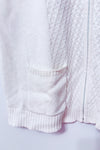 Veste en tricot blanche sans manches zippée seconde main - Moffi- La Penderie du Paradis