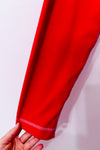 Veste de sport zippée rouge à coutures contrastantes seconde main - Adidas- La Penderie du Paradis