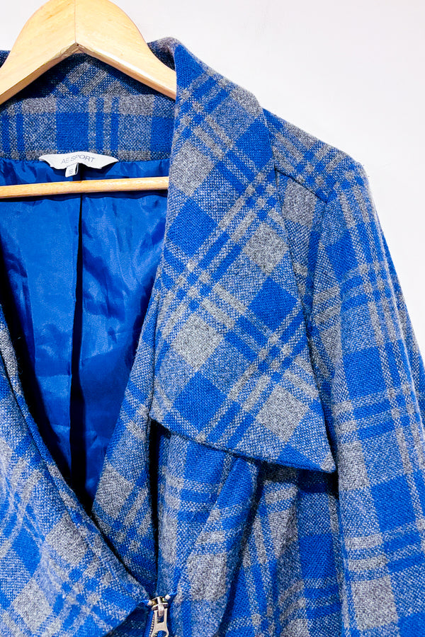 Veston bleu et gris à carreaux (xl)-American Eagle-La Penderie du Paradis 🕊