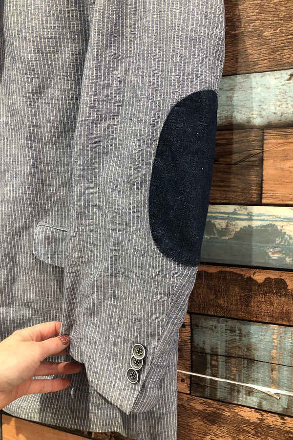 Veston bleu rayé (l) - Homme seconde main Orvieto