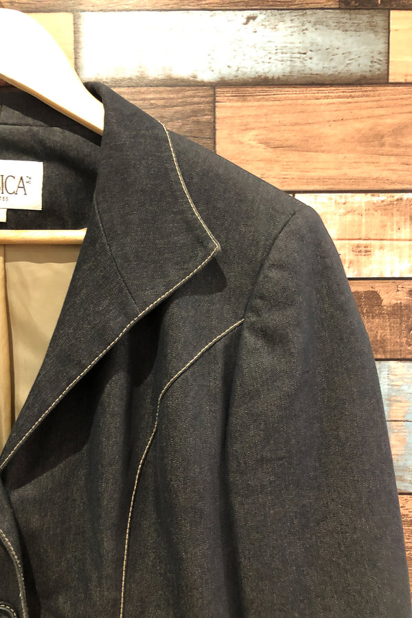 Veston charcoal style denim (s) seconde main Jessica