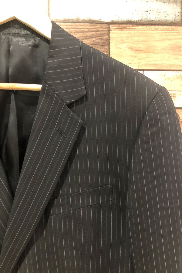 Veston noir rayé (l) - Homme seconde main Protocol