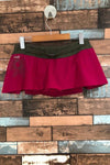 Bas de maillot de bain jupe-culotte fuchsia et kaki (l) seconde main Lolë