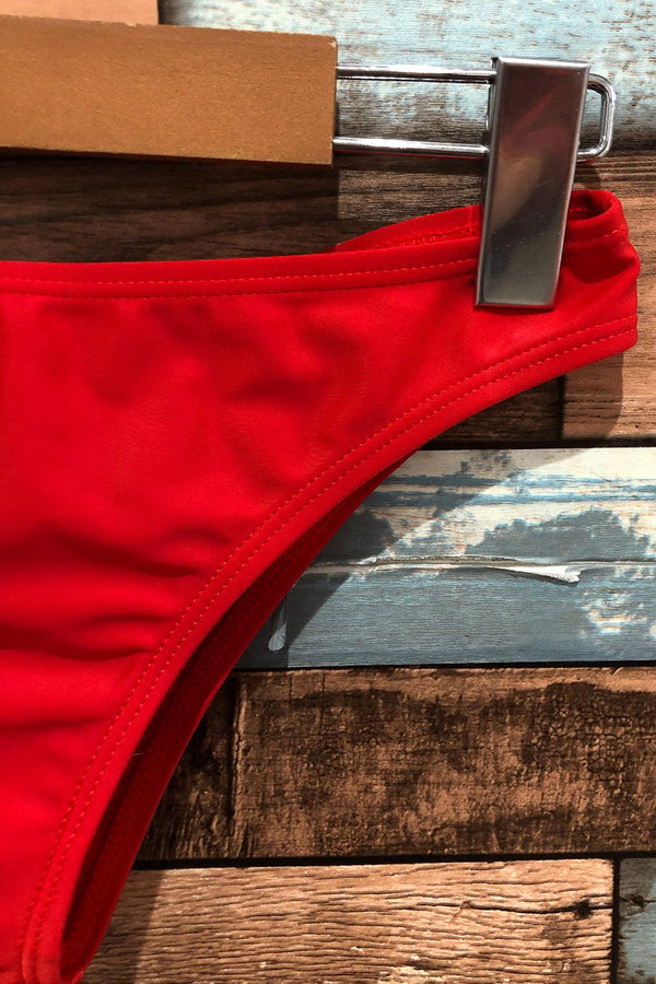 Bas de maillot de bain tanga rouge (xs) seconde main Zaful