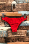 Bas de maillot de bain tanga rouge (xs) seconde main Zaful