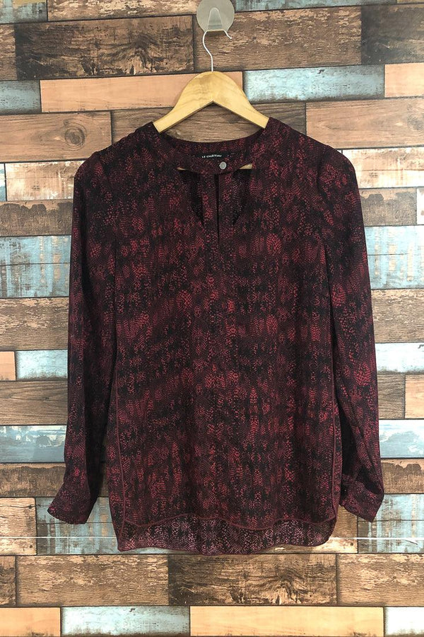Blouse fluide rouge motif serpent (s) seconde main Le Château