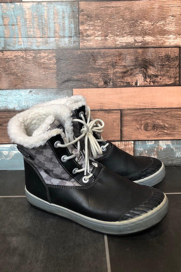Bottes imperméables noires et grises intérieur en mouton (5) seconde main Keen