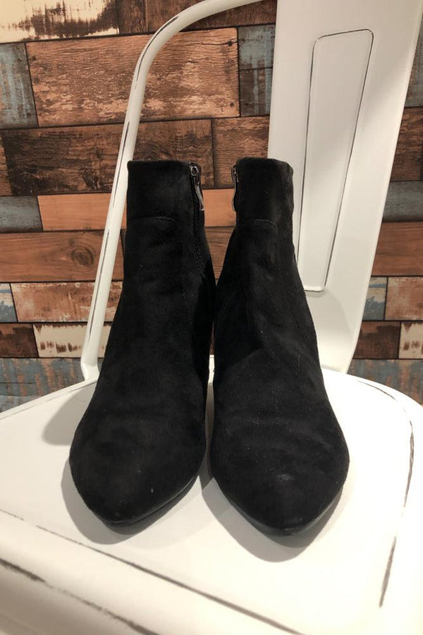 Bottes noires en suède avec fleurs (10) seconde main Bloom&Co