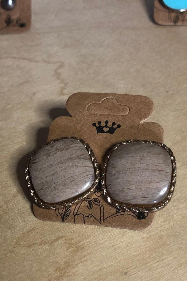 Boucles d'oreilles brunes seconde main Autres