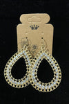 Boucles d'oreilles pendentif goute or avec diamants seconde main Autres