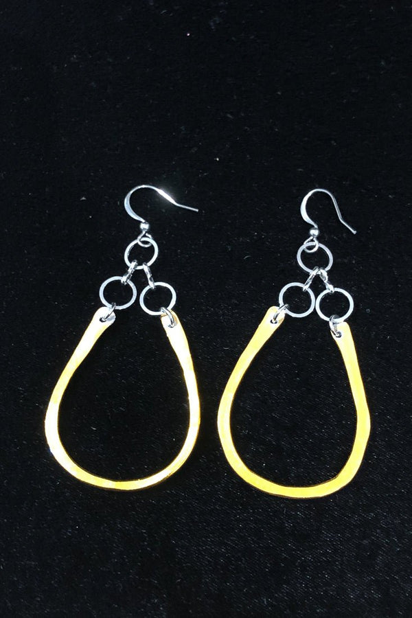 Boucles d'oreilles pendentif goutte or seconde main Autres