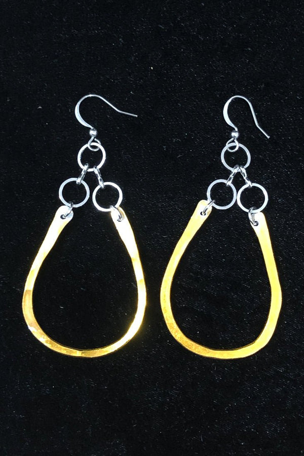 Boucles d'oreilles pendentif goutte or seconde main Autres