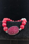 Bracelet de billes rouges seconde main Autres