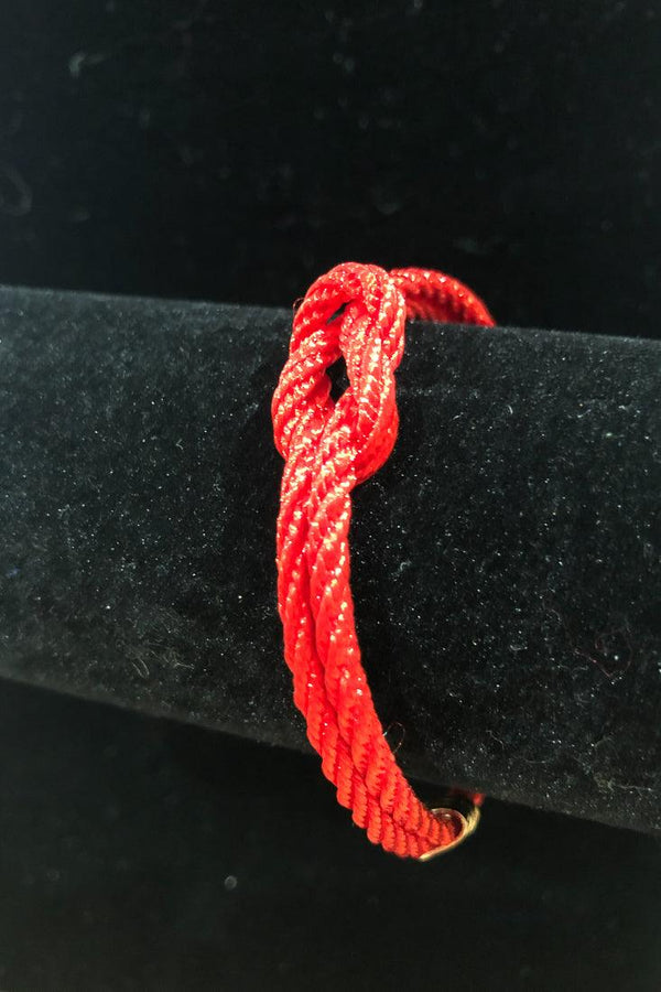 Bracelet rouge avec ancre or seconde main Autres
