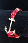 Bracelet rouge avec ancre or seconde main Autres