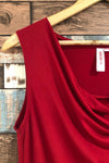 Camisole rouge avec col fluide (m) seconde main Grenier
