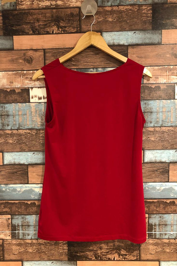 Camisole rouge avec col fluide (m) seconde main Grenier
