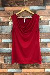 Camisole rouge avec col fluide (m) seconde main Grenier
