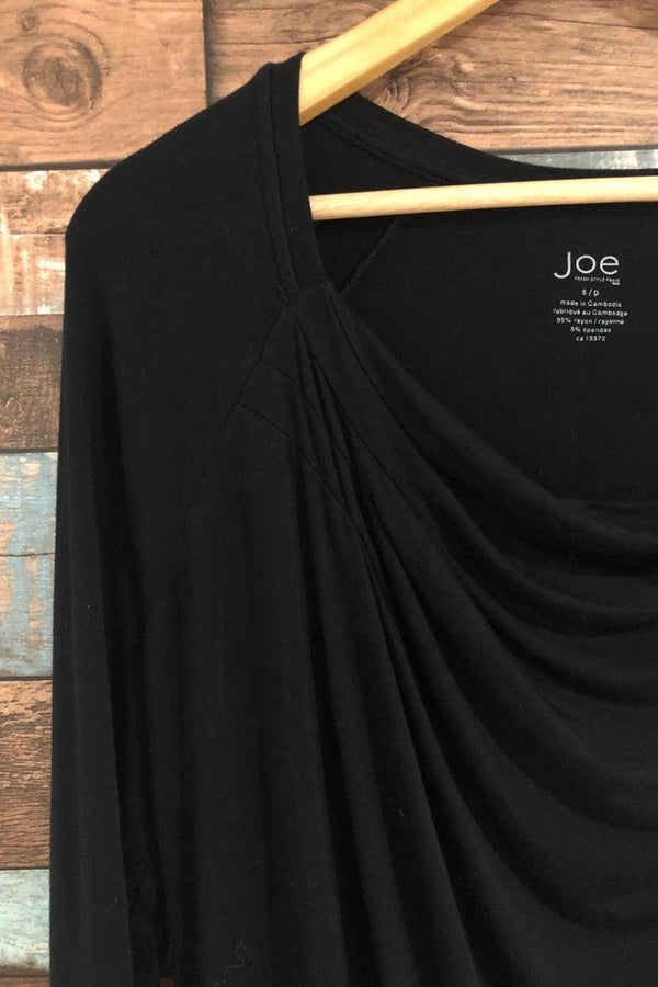 Chandail fluide noir bande élastique à la taille (s) seconde main Joe Fresh