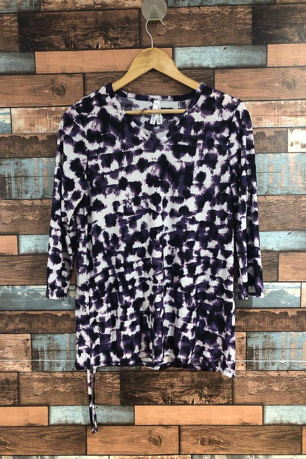 Chandail mauve avec motifs (s) seconde main 2dye4
