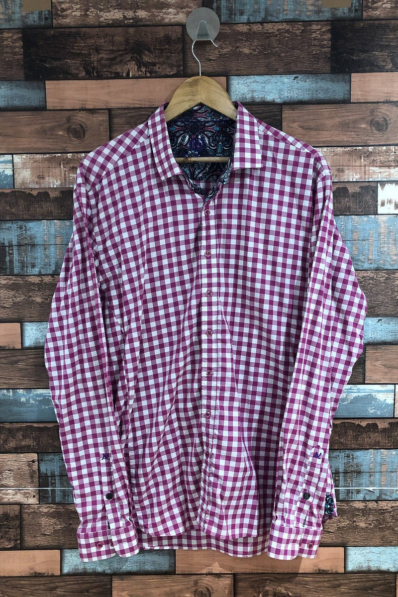 Chemise rose carreaux xl Homme Au Noir Friperie en ligne