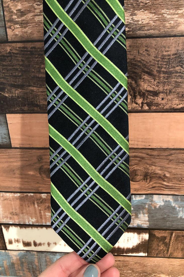 Cravate verte à carreaux - Homme seconde main Shoot