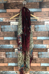 Foulard rouge et bleu motif animal seconde main Di Firenze