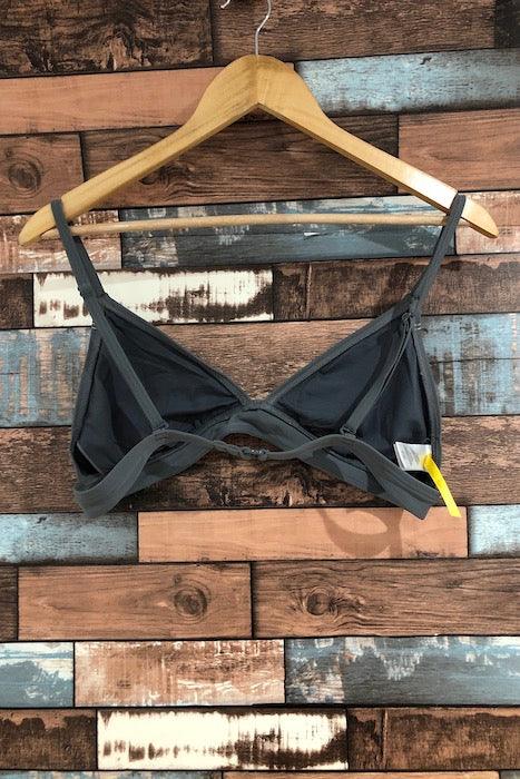 Haut de maillot de bain gris broderie fleurs (xl) seconde main Lolë